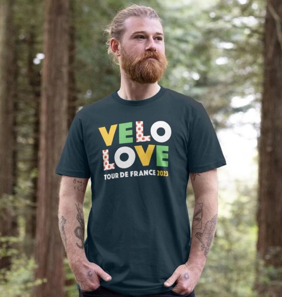 This T-shirt goes well with a yellow jersey. Available from: bennymeadows.teemill.com/product/velo-l…
#TourDeFrance2023 #TourdeFrance #velo #lovevelo #WeekendVibes 
#sport #Wimbledon #wimbledon2023 #cycling #cyclist #bike