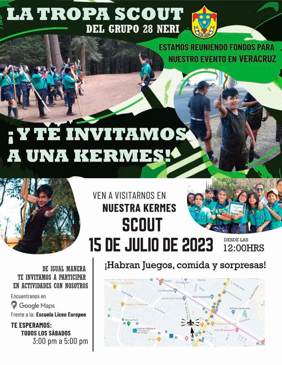Beremusa's tweet photo. Amixes este sábado la Tropa "Agutrot" en la que esta mi hija tendrá  su kermés para reunir fondos para ir al Camporee 2023 que se celebrará en Veracruz
La Kermés empezara en punto de las 12:00  hasta las 17:00 hrs
Si tiene chance de ir estaría genial 
Los tqm. https://t.co/8Ss0JHiotn