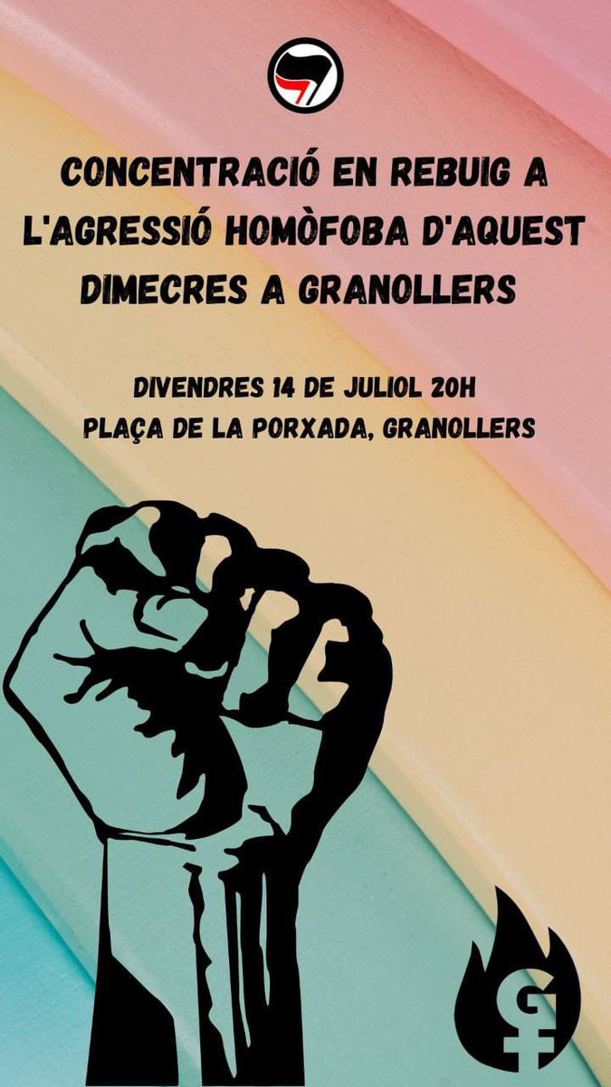 Demà a les 20h a la Porxada, ens trobem per rebutjar juntes l’agressió homòfoba d’aquest dimecres