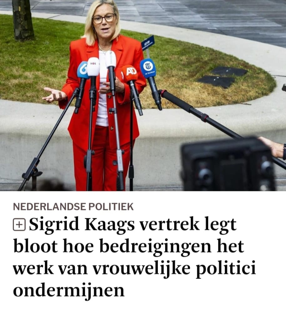 AnneliesVl's tweet image. Als politici vertrekken omwille van bedreigingen is er iets ernstig mis. Laat Sigrid Kaags vertrek opnieuw een wake-up call zijn dat het anders moet als we politieke talenten willen houden en nieuwe talenten willen aantrekken. standaard.be/cnt/dmf2023071…
