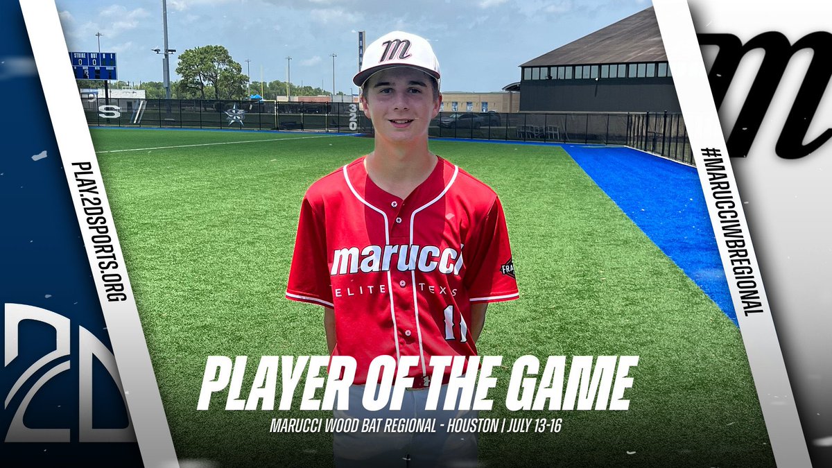 2D Sports Player of the Game (@2dsportspog) on Twitter photo ⭐️ PLAYER OF THE GAME ⭐️
Maxine Gonzales: 7IP 2R 2H 6K
Summer Team: <a href="/MarucciEliteTX/">Marucci Elite Texas</a> - Freese
<a href="/2DsportsTX/">2D Sports Texas</a>
#MarucciWBRegional ⭐️ PLAYER OF THE GAME ⭐️
Maxine Gonzales: 7IP 2R 2H 6K
Summer Team: <a href="/MarucciEliteTX/">Marucci Elite Texas</a> - Freese
<a href="/2DsportsTX/">2D Sports Texas</a>
#MarucciWBRegional