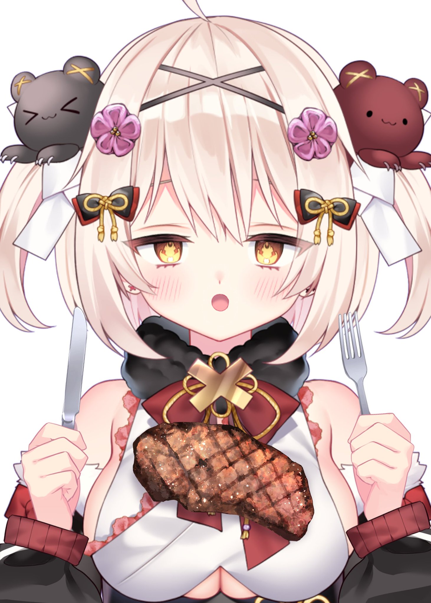べあもりゆるも🧸 🧸7/18 20時に3D復活配信！ on Twitter "おはようございます！！！！！ ステーキとべあもりです