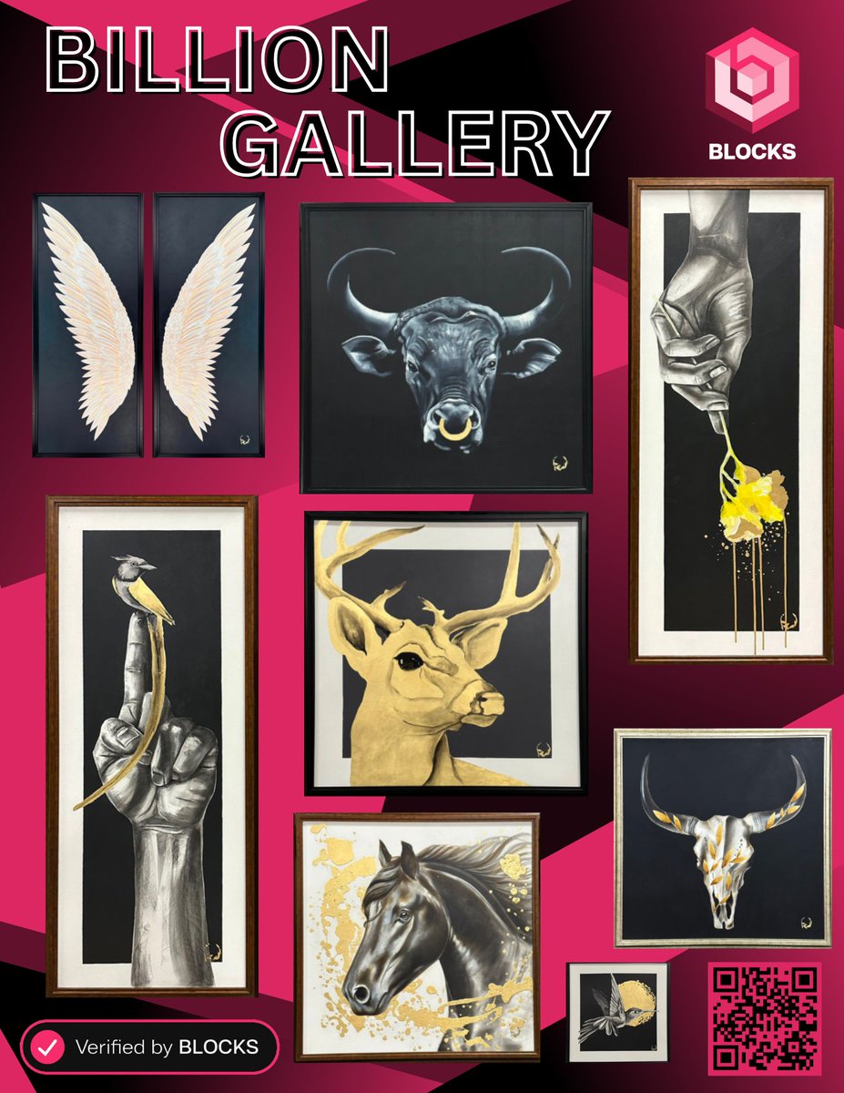 BLOCKS_DAO's tweet photo. We are very proud to announce that as of this morning, we have 39 physical pieces of art from Billion Gallery that are  #VerifiedbyBLOCKS!  The pieces in this picture are 1 of 5 or 1 of 3 and will be on display in Santa Fe New Mexico this weekend! 

https://t.co/wcIOPMPDWs https://t.co/TjePQbzmB6