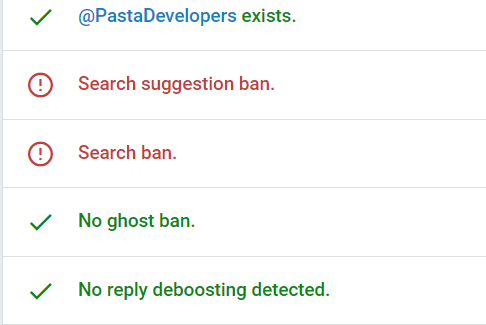 PastaDevelopers's tweet photo. I decided to leave twitter for a week to see if the suggestion ban would go away. Instead, they doubled it down LMAO https://t.co/VxwMe5bHn2