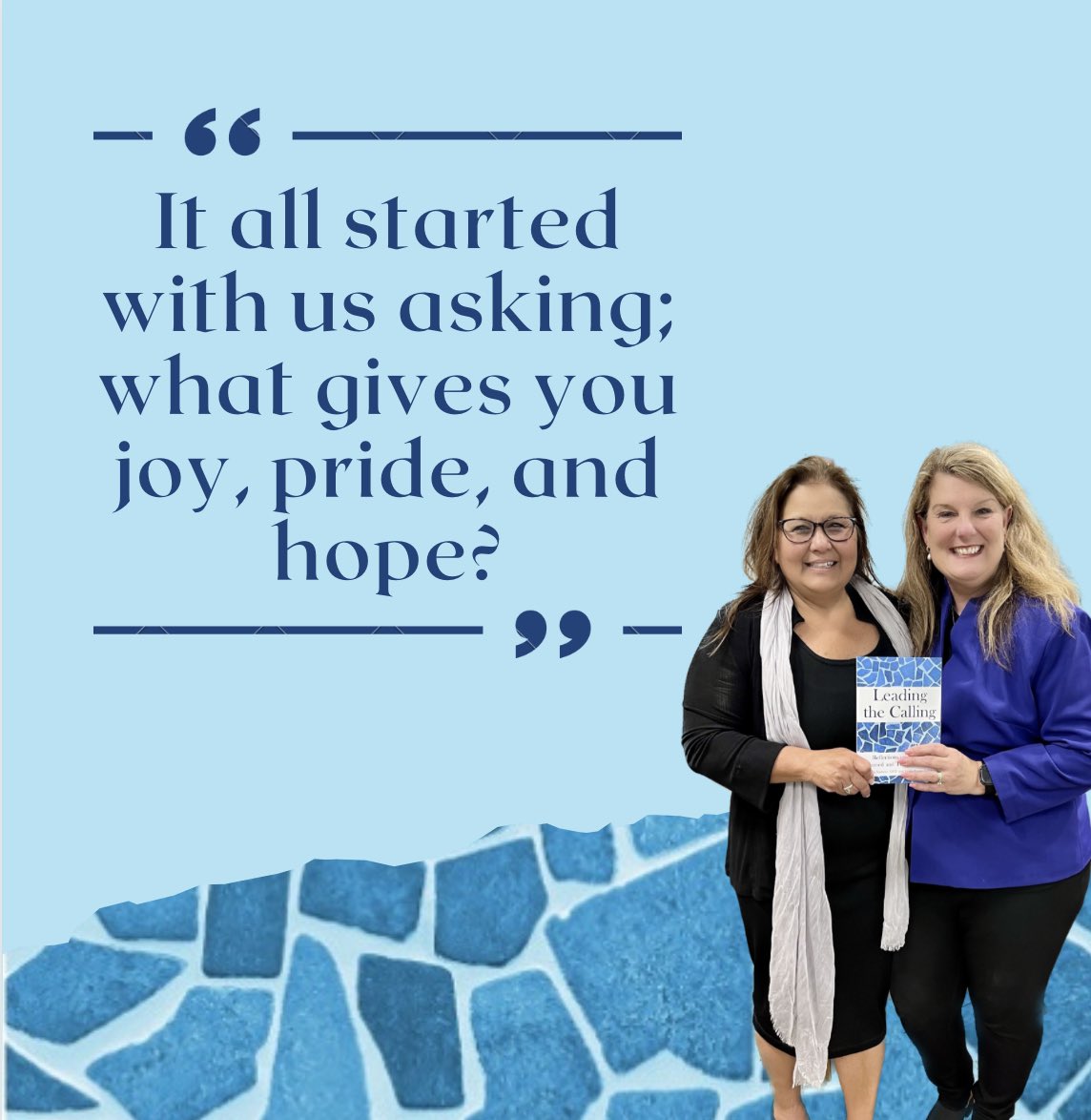leadingtc's tweet photo. It all started in two beach chairs, in Ocracoke North Carolina, where Dr. Eason and Dr. Spencer asked themselves what brought them joy, pride, and hope during their careers. 

#started #joy #hope #pride #leadership #leadingtc https://t.co/vV2EHn6HDD