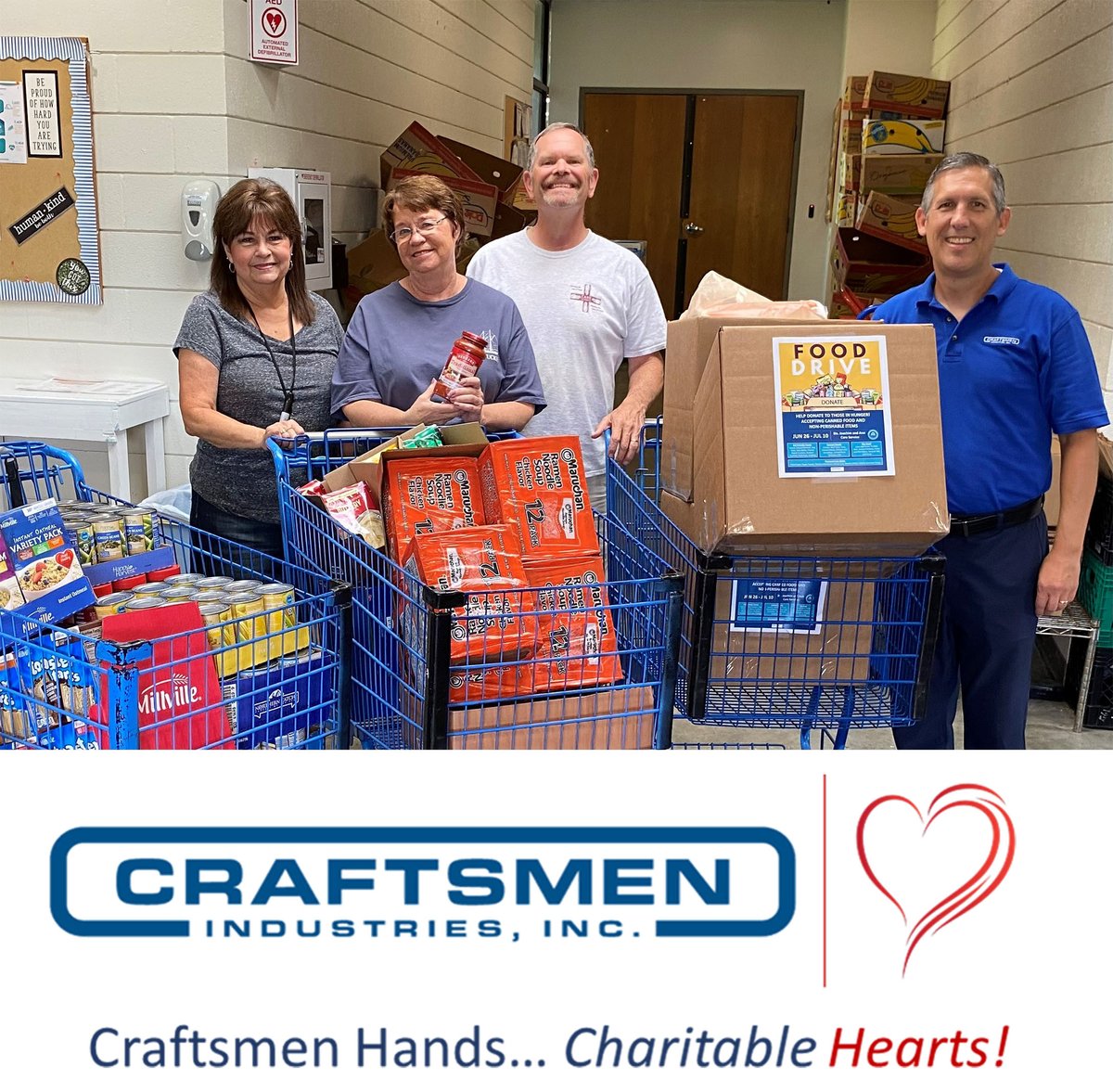Craftsmen takes pride in supporting those who serve others in our community. Hunger knows no season, so today we dropped off over 300 food and personal care items at <a href="/jacaresstchas/">Sts. Joachim and Ann Care Service</a>
#WeAreCraftsmen #Charity  #Makeadifference