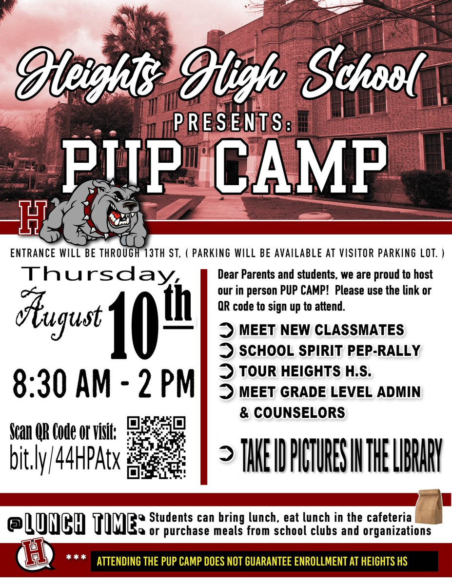We are looking forward to meeting our newest Bulldogs! <a href="/ghostofheights/">Heights High School</a> <a href="/HamiltonMS1/">Alexander Hamilton MS HISD</a> <a href="/Panther_Proud/">Frank Black MS</a> <a href="/Hogg_Razorbacks/">James Hogg MS</a>