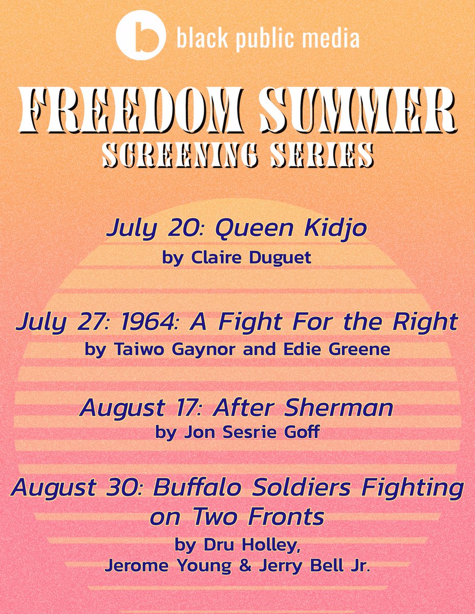 BLKPublicMedia's tweet photo. 🎥 Unlock the Power of Liberation! Join us for captivating virtual film screenings this summer.🌟 Immerse yourself in stories of music, politics, and self-empowerment. Don't miss these inspiring films! https://t.co/8MvdH5f7ke #FilmForLiberation #VirtualScreenings https://t.co/EZStfaNO2l