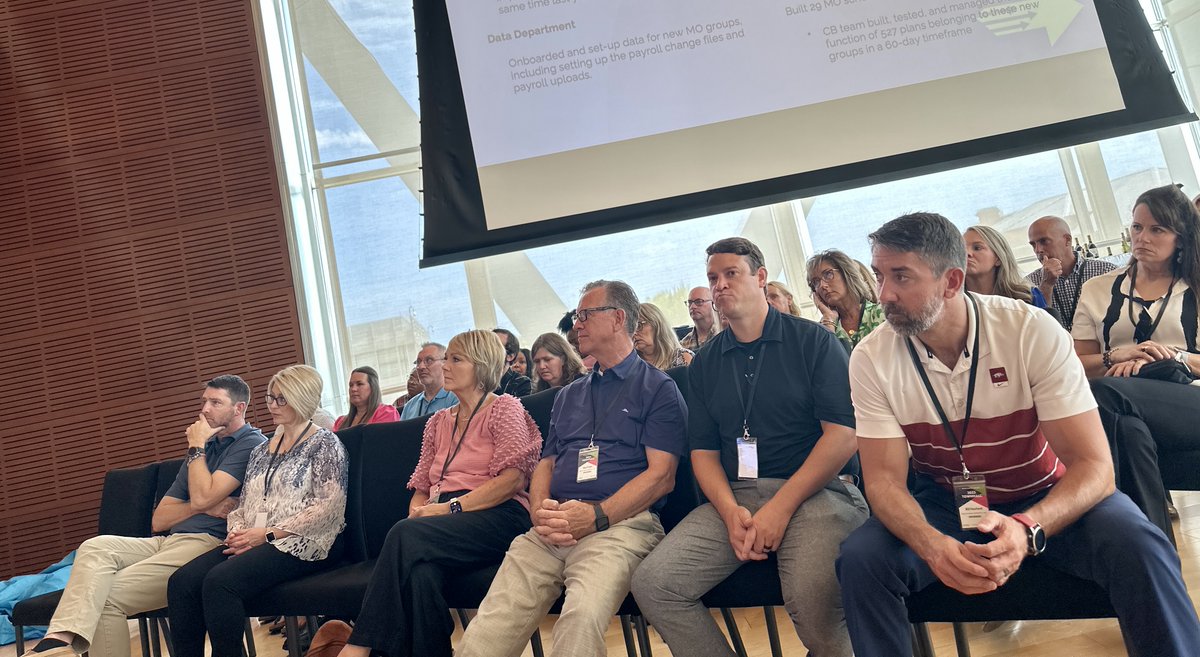 JTSFinancial's tweet photo. The Town Hall discussion has begun and the teams from all of our divisions and companies are hearing about our amazing growth and plans for the future. #TeamJTS #EmployeeBenefits #MovingForwardTogether https://t.co/R2Ybf5PYLo