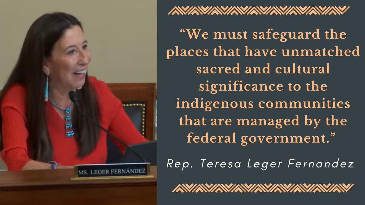 Thank you, <a href="/RepTeresaLF/">Rep. Teresa Leger Fernández</a>, for standing with Tribes and New Mexico communities to #ProtectChaco. Read why the All Pueblo Council of Governors support <a href="/Interior/">US Department of the Interior</a> 's 20-year #oilandgas ban on public lands within the Greater Chaco landscape. apcg.org/press-releases…
