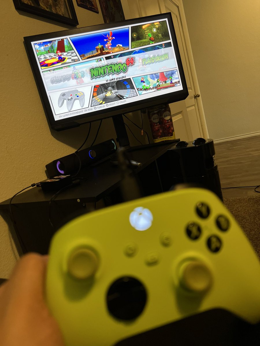 Playing N64 games on the Xbox one controller is hard AF! Lol

Thinking about getting another cport controller that way when I build Cabaret Arcade Cabinet for it it wont be to hard to swap controllers