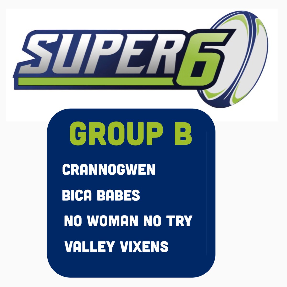 Here’s the women’s tournament draw 🏉

Can anyone take the Super6 title from ‘No Woman No Try’ 👀🏆