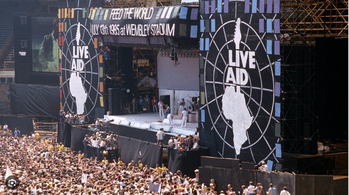 38 years ago I didn't think I could stay awake for 16 hours straight, and that's not including all the pre-show stuff, but for this we did! To me, every act was fantastic. What a memorable event. #LiveAid1985 #inxs #RockAndRoll #music #NeverForget #feedtheworld