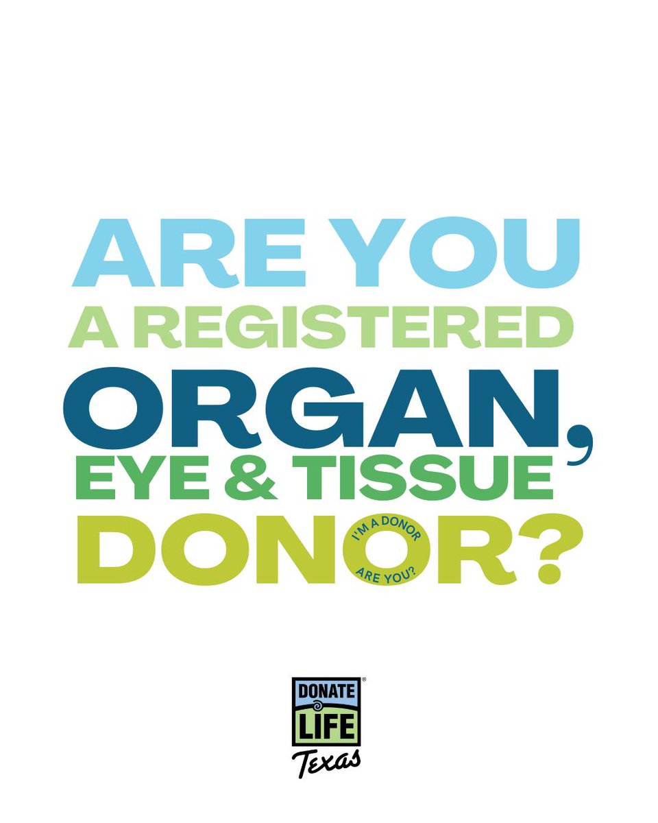 LifeGift's tweet photo. One organ donor can save up to 8 lives through organ donation, and save or enhance up to 75 lives through tissue donation. Be someone's hero! Register to #donatelife at https://t.co/s0qbUMXwPU.

#sayyes #donatelifetexas
@donatelifetexas https://t.co/75MAodQrA2