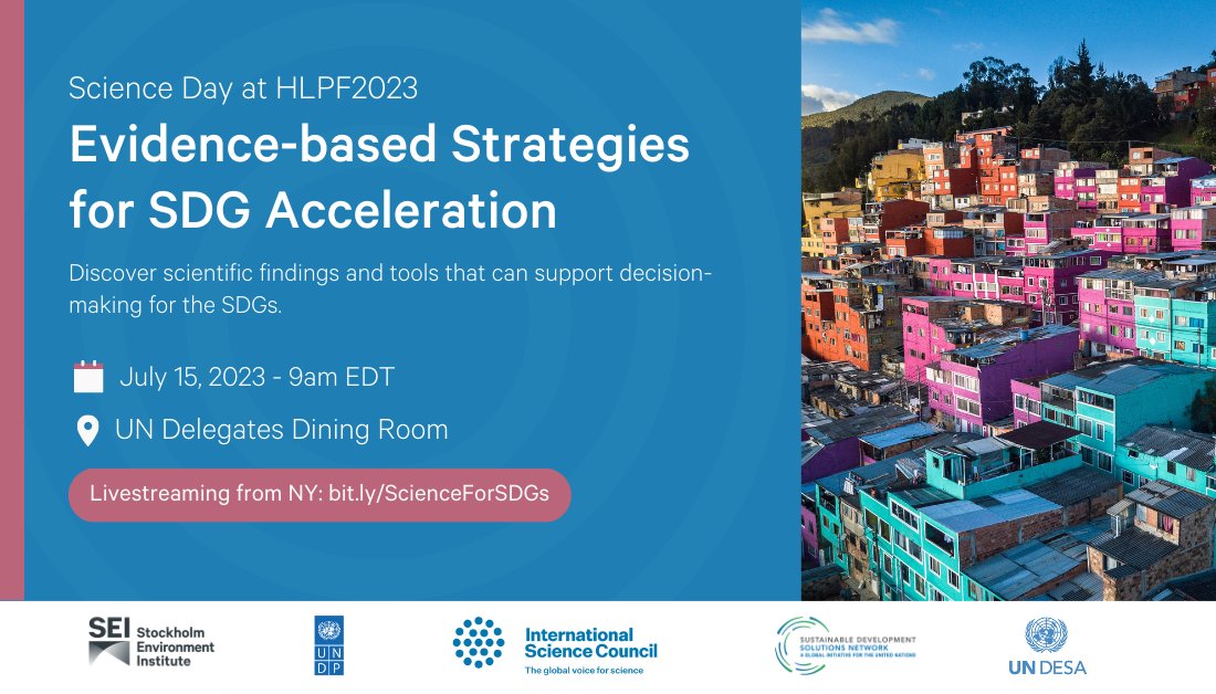 #HLPF2023 is more than a review, it's a forum for acceleration. We need science-led, future facing playbooks that improve #SDG outcomes.

✍️Join us to explore #ScienceForSDGs during #ScienceDay