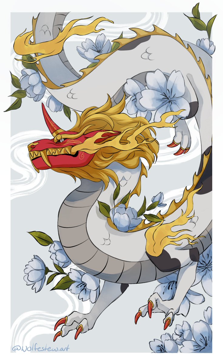 #Artfightattack for <a href="/MAWZMAWZ/">👻 THE_REAL_MIRAGE_911 👻</a> 
Had to start off the year with a dragon!