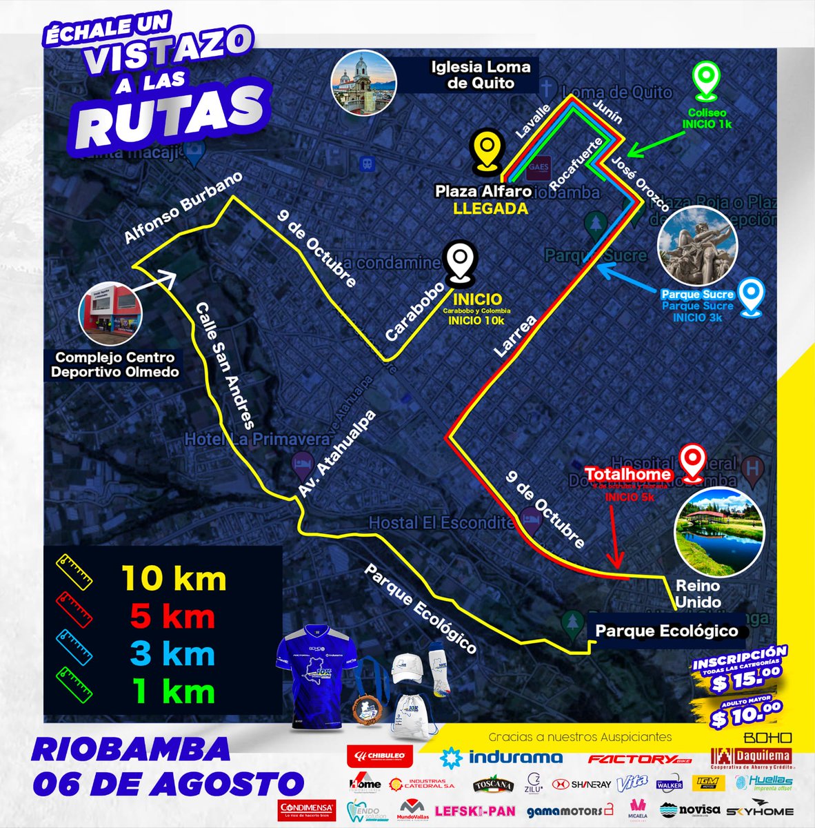 mjijonp's tweet image. ＤＥＳＡＦÍＯ 📷 １０Ｋ 📷ＴＯＴＡＬＨＯＭＥ 📷
𝗖𝗮𝗿𝗿𝗲𝗿𝗮 𝗔𝘁𝗹é𝘁𝗶𝗰𝗮 &amp;amp; 𝗥𝗲𝗰𝗿𝗲𝗮𝘁𝗶𝘃𝗮 📷
$10.000 𝑫Ó𝑳𝑨𝑹𝑬𝑺 𝑬𝑵 𝑷𝑹𝑬𝑴𝑰𝑶𝑺 📷
Desafío 10K TotalHome
INSCRIPCIONES ABIERTAS EN TOTALHOME 📷
#desafio #totalhome #carreraatletica #Riobamba