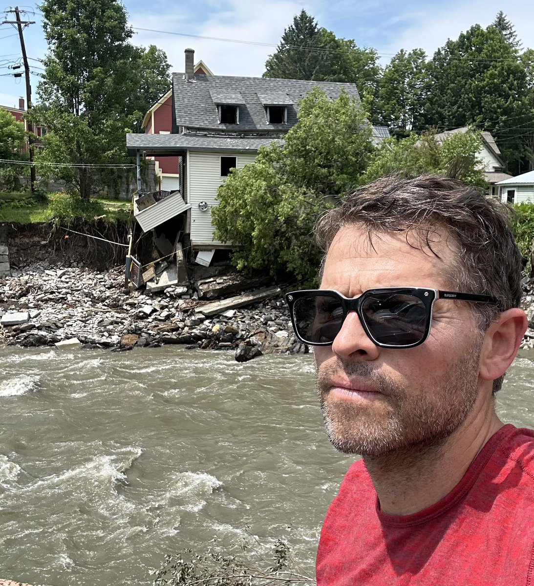 mishacollins's tweet photo. I'm in Vermont at the moment. This house stood on its foundation for 200 years until this week. All around the world, we’re seeing devastation. Record floods. Record droughts. Record heat and record fires… and it's only getting worse. @JoeBiden’s climate legislation went a long way, but it's only the beginning. 

We have to take this seriously.
