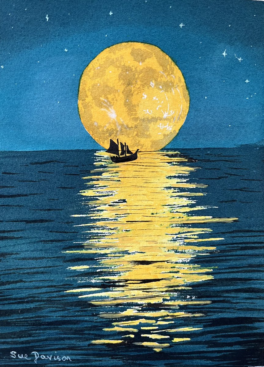 Ipaintatnight's tweet photo. Beautiful and tranquil, "Claire de Lune", by Sue Davison @scd2211 from the UK is still available for sale. The charity is for Canadian Indigenous Youth.
Buy art cards ☞ https://t.co/YDjHfFQ89G @twitrartexhibit https://t.co/5ewWK57Bhm