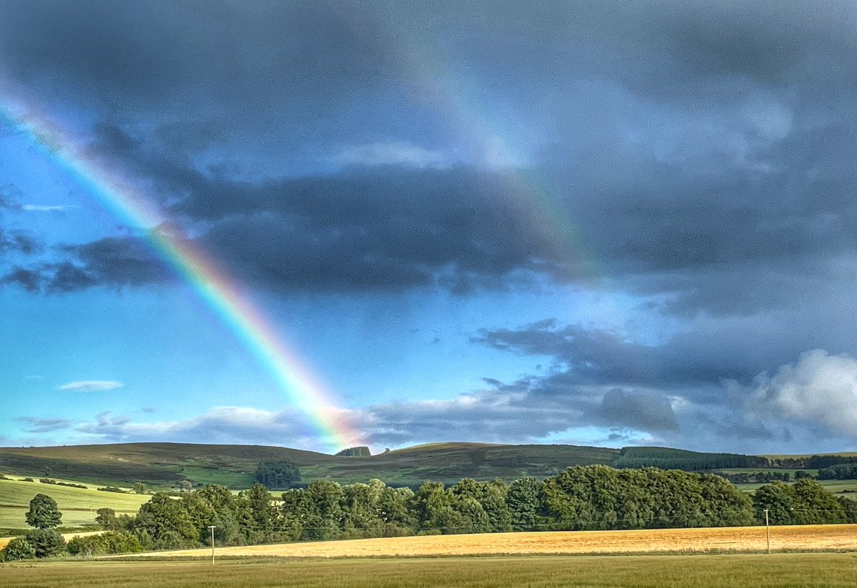 Double rainbow in #Angus .#Scotland