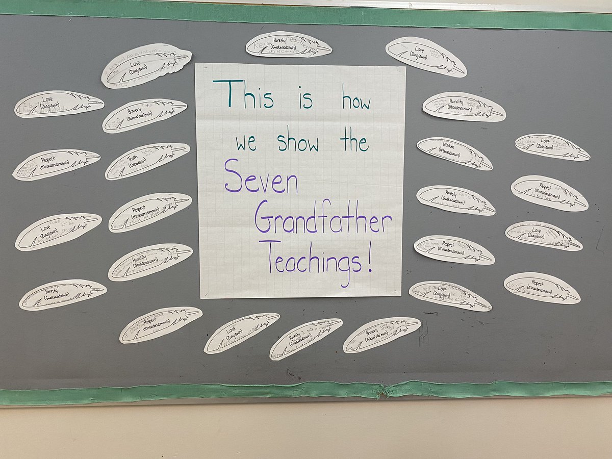 rdsbcodesummer1's tweet photo. Students were super engaged to listen to the seven grandfather teachings today after they made their medicine pouches and found a special rock to put in it. @OntarioSLP https://t.co/Q0CqXdxrRR