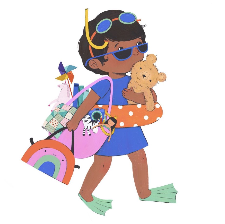 LDSillustration's tweet photo. Vacation mode activated..anyone else have a child that MUST PACK EVERYTHING they own for a trip?

#KidLitArtPostcard 
Rep'd by @jmcgowanbks 
#kidlitart #illustration https://t.co/7V11Xf1cnq