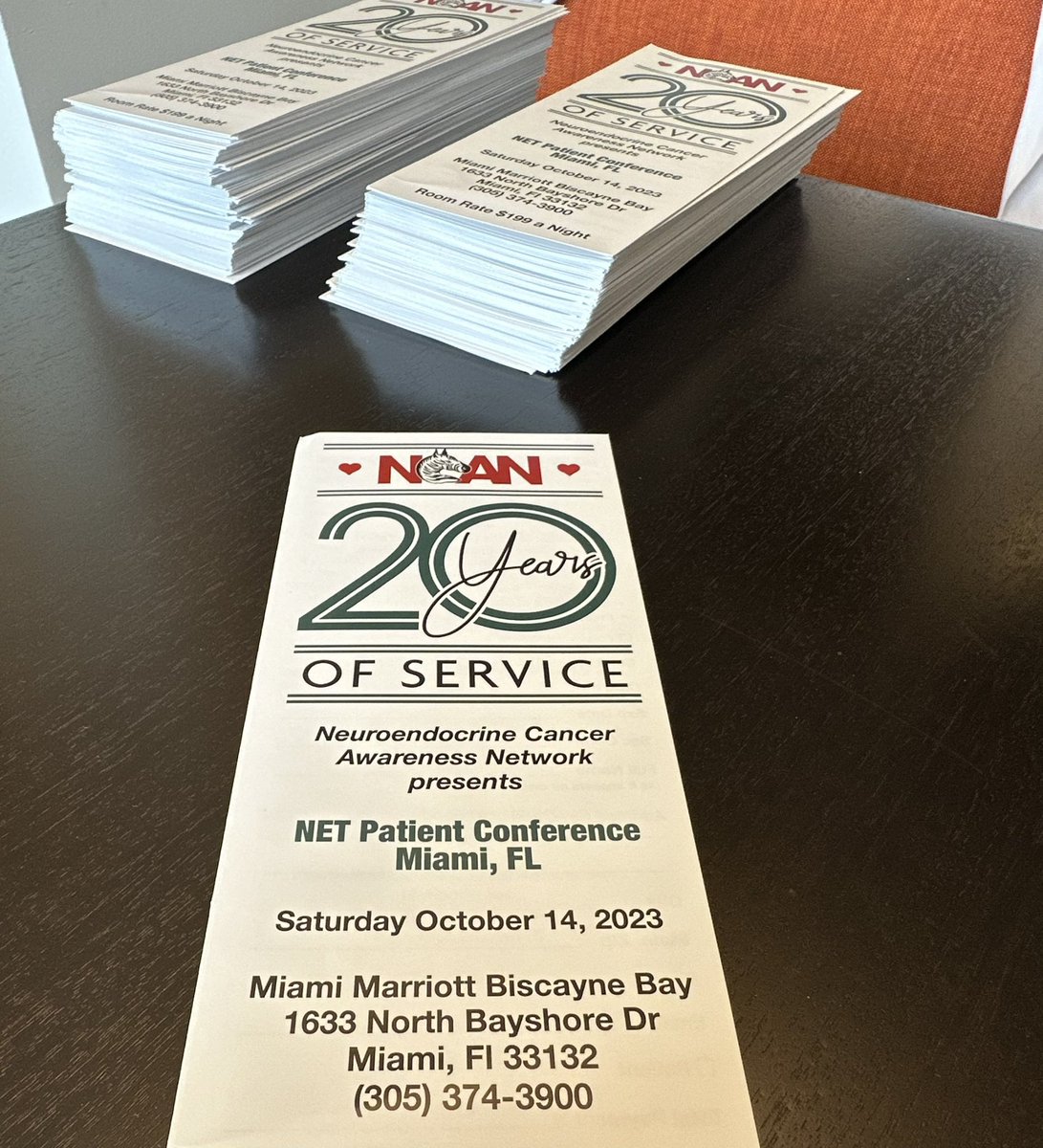 After consenting 1st patient on ETCTN 10450 exp cohort last week, we consented a pt on Paltusotine Study today. Tomorrow we are consenting two pts on #PRRT study. So gratifying to be part of clinical research 🙏 to patients. ➡️1st Miami NET patient conference brochures are here🦓