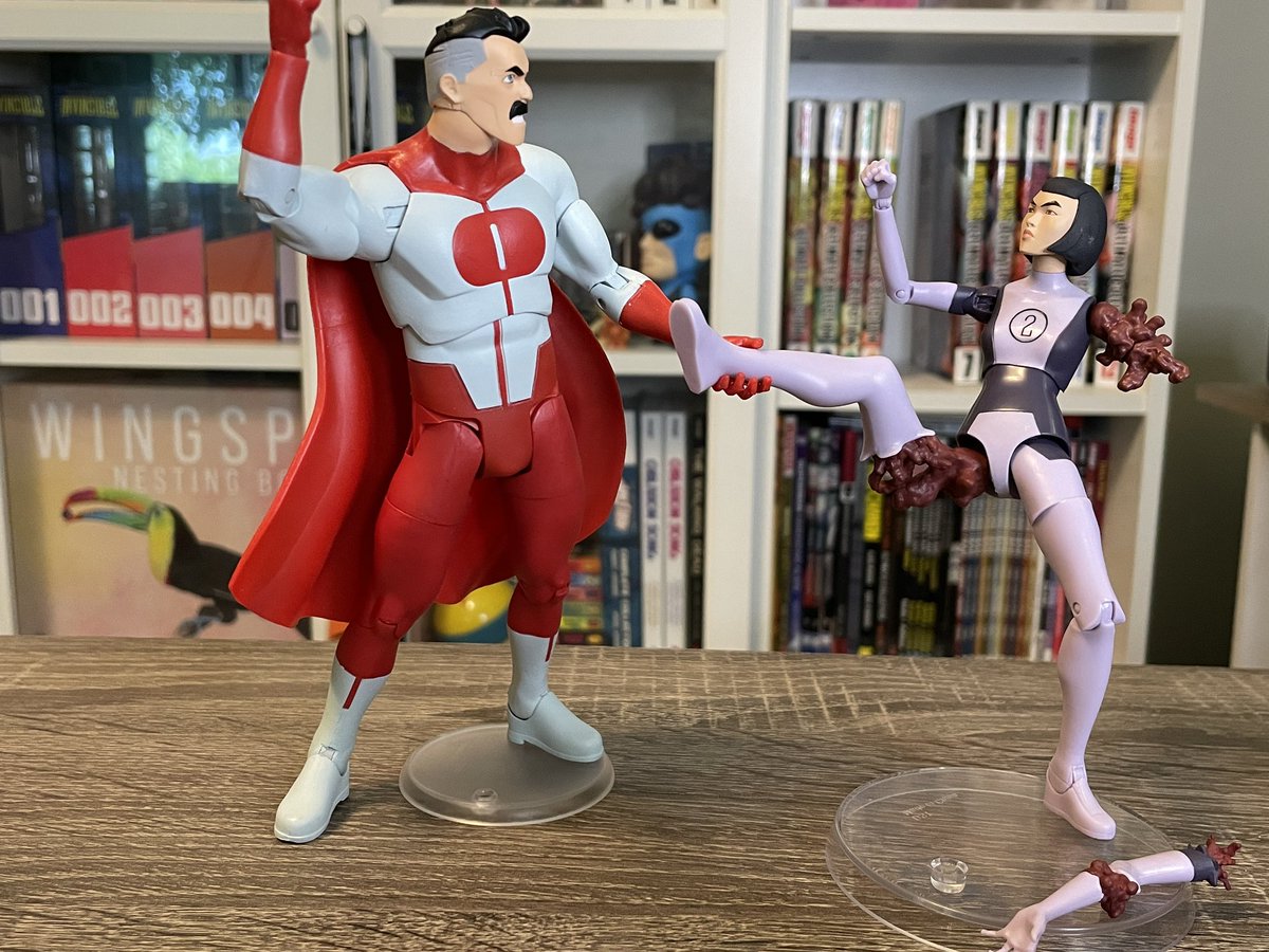 InvincibleCast's tweet image. They used to play baseball…
But ever since @CollectDST released the Allen and Dupli-Kate figures things have become a bit more…chaotic.