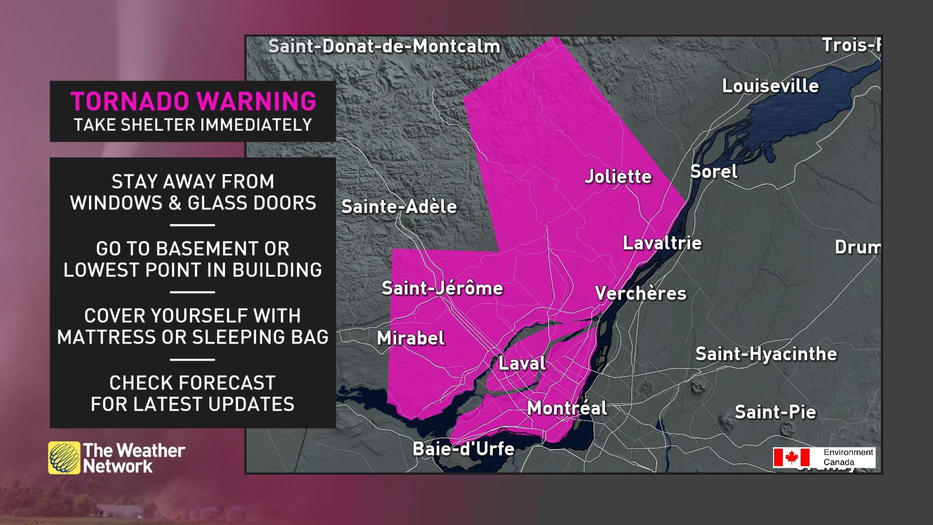 The Weather Network on Twitter "A tornado warning in Quebec has ENDED