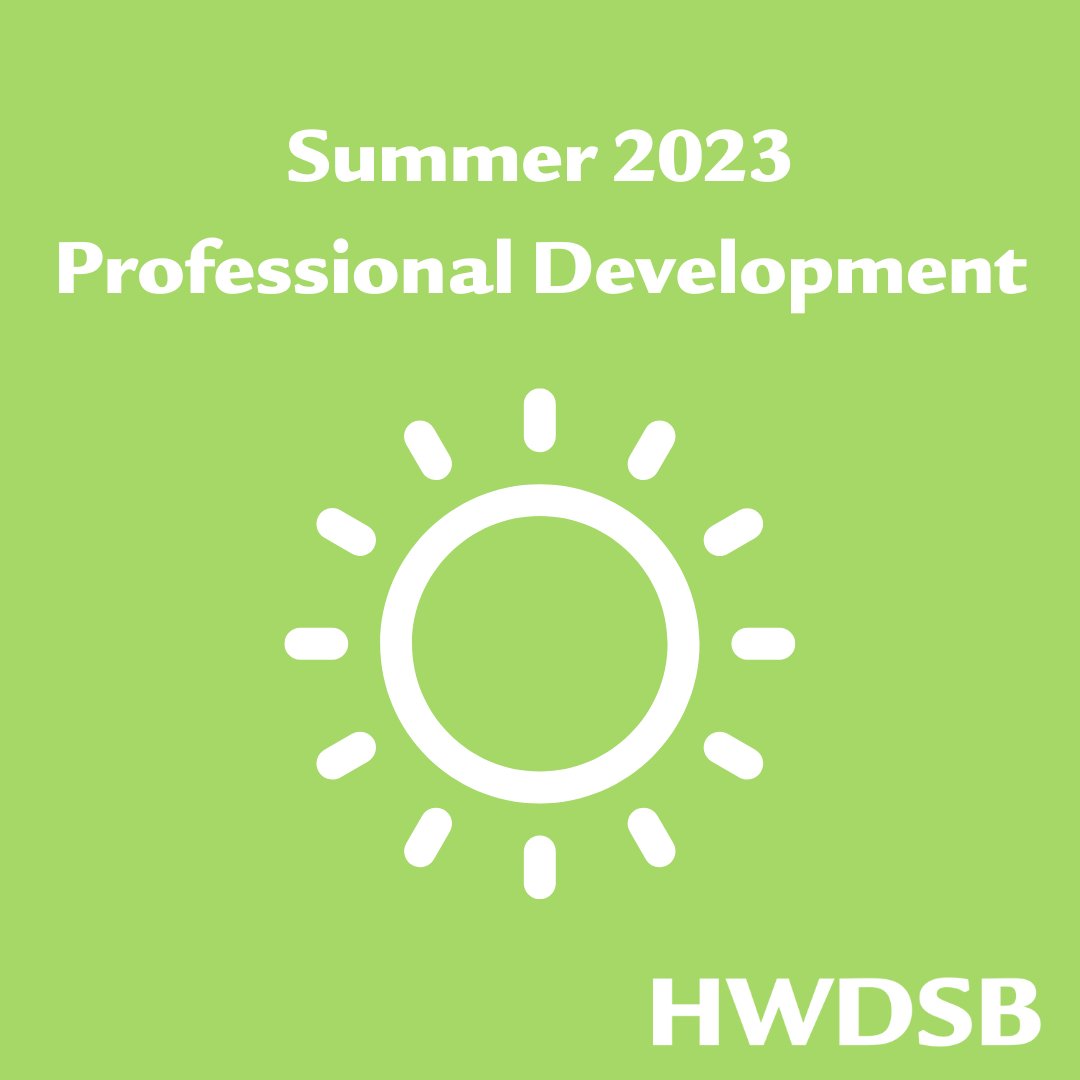 Thank you to all HWDSB staff who have participated in the 2023 Summer Institute! For those still looking for professional and personal development opportunities this summer, head over to PD Place or myHWDSB to learn how to register!