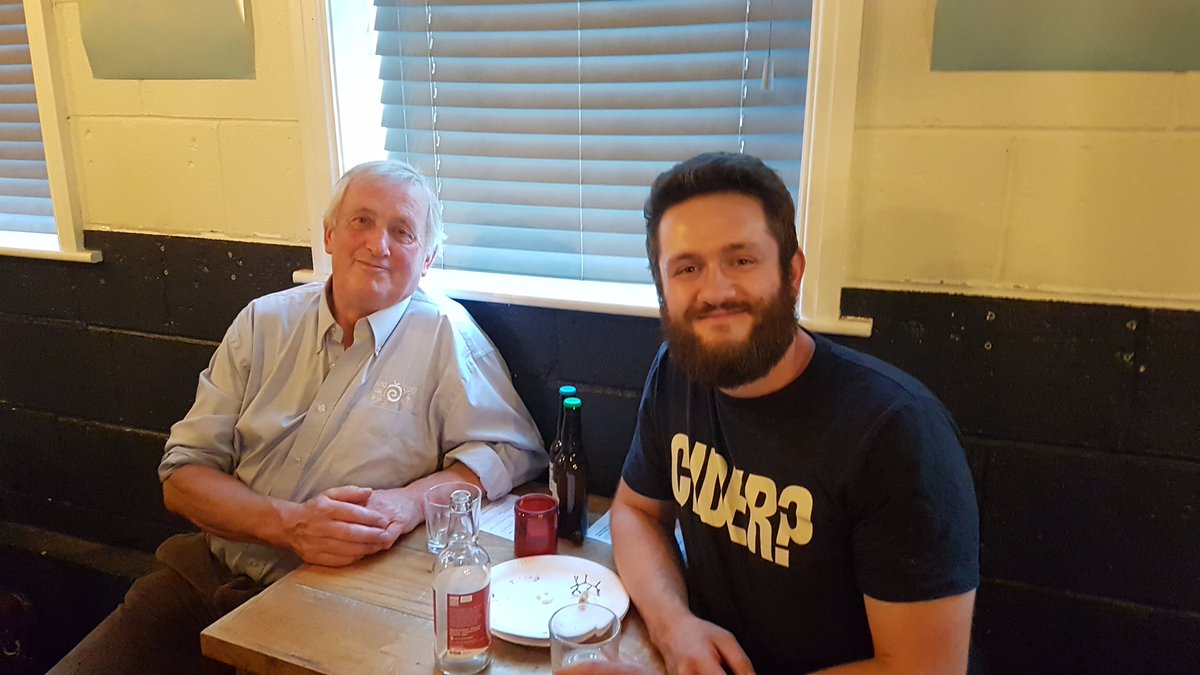 Brilliant evening at the 50th <a href="/ManchesterCider/">#McrCiderClub</a> club, catching up with <a href="/RossCider/">Ross Cider</a> Mike and Albert and their fabulous cider and Perry 😋