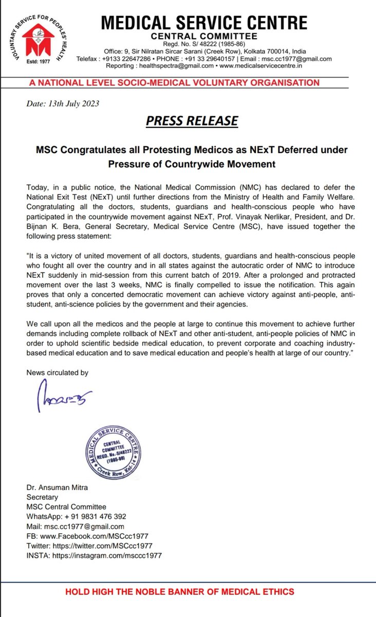 Medical Service Centre tweet media