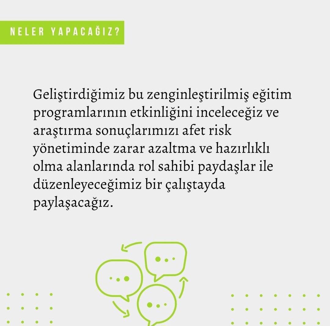 Depreme hazırlanıyorum, keşke demiyorum. TÜBİTAK tarafından desteklenen projemizin sayfasının takip edilmesinde yarar var.
#deprem
#Afetpsikolojisi #afetyönetimi <a href="/KaranciNuray/">Nuray Karanci</a>
<a href="/gozdeikizer/">gözde</a> <a href="/CanayDogulu/">Canay</a> instagram.com/depreme.hazirl…