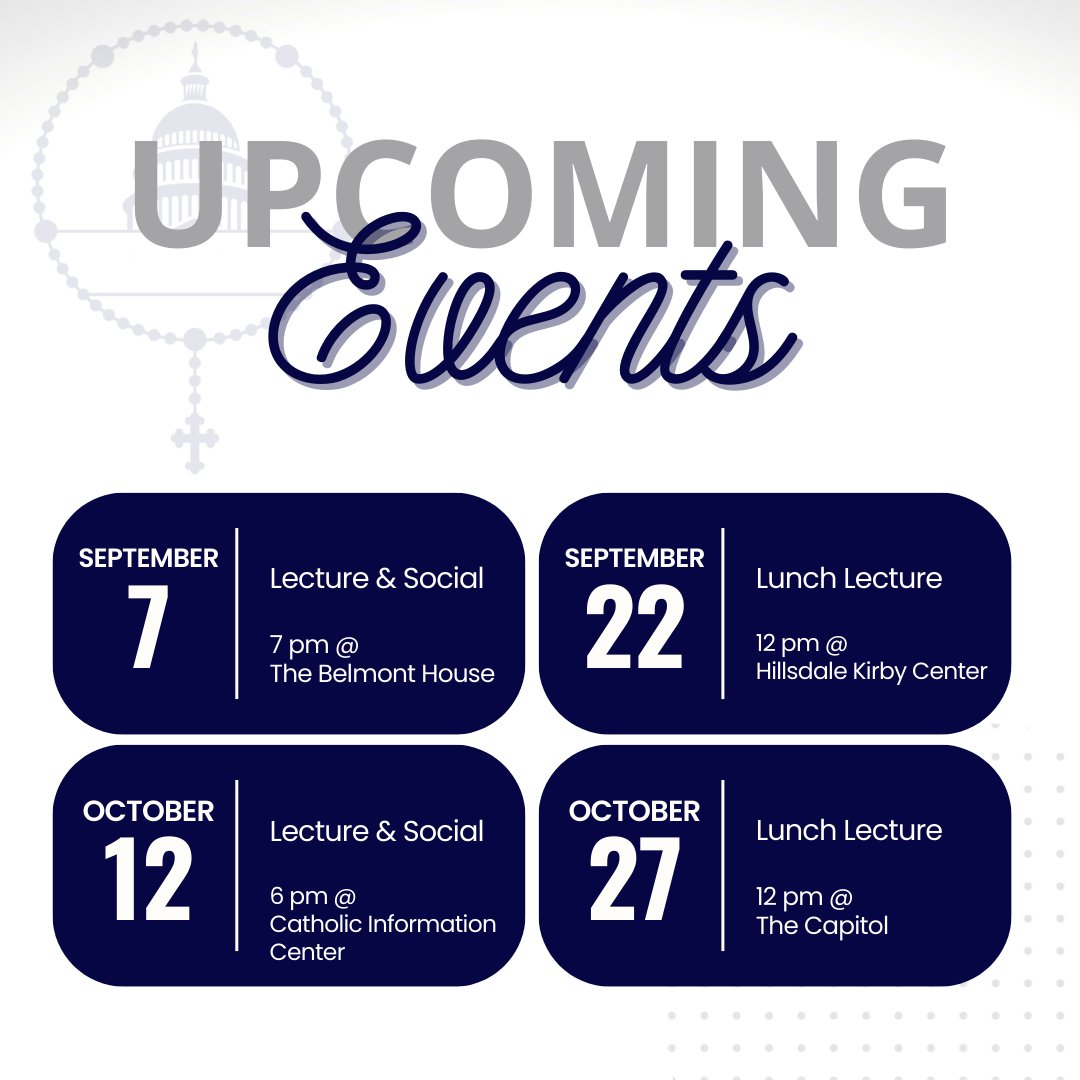 USCatholicStaff's tweet photo. We have some exciting upcoming events so mark your calendars! https://t.co/EhZ5rPEsGg