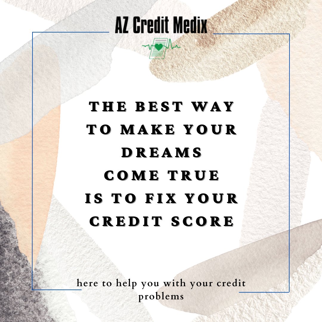 Repairing your credit can make it easier to achieve your goals.

☎ Call Us For Free Consultation (888) 959-8893
🌐 or visit our website azcreditmedix.com

#creditrepair #creditrepairservices #creditscore #credit #badcredit #financial #loan #business #success #mortgage