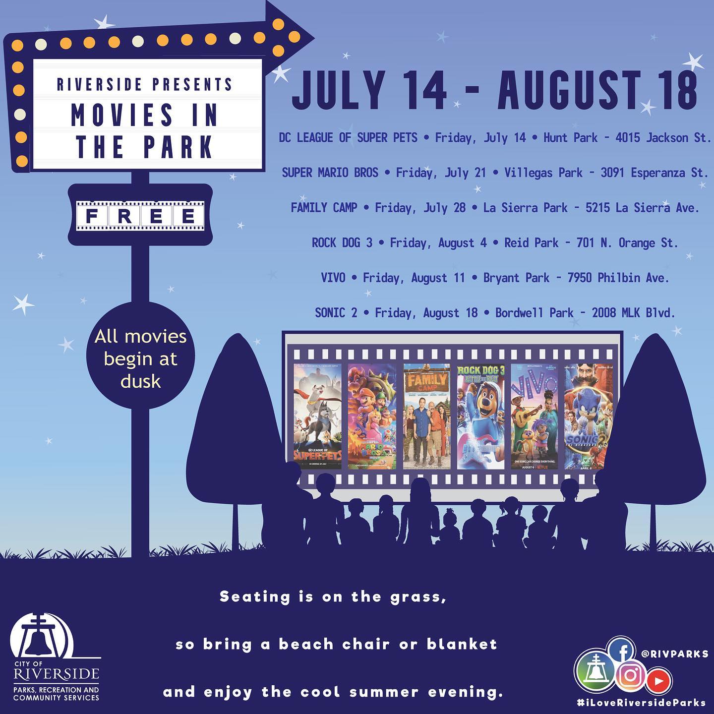 City of Riverside,CA on Twitter "Enjoy a FREE movie every Friday, from
