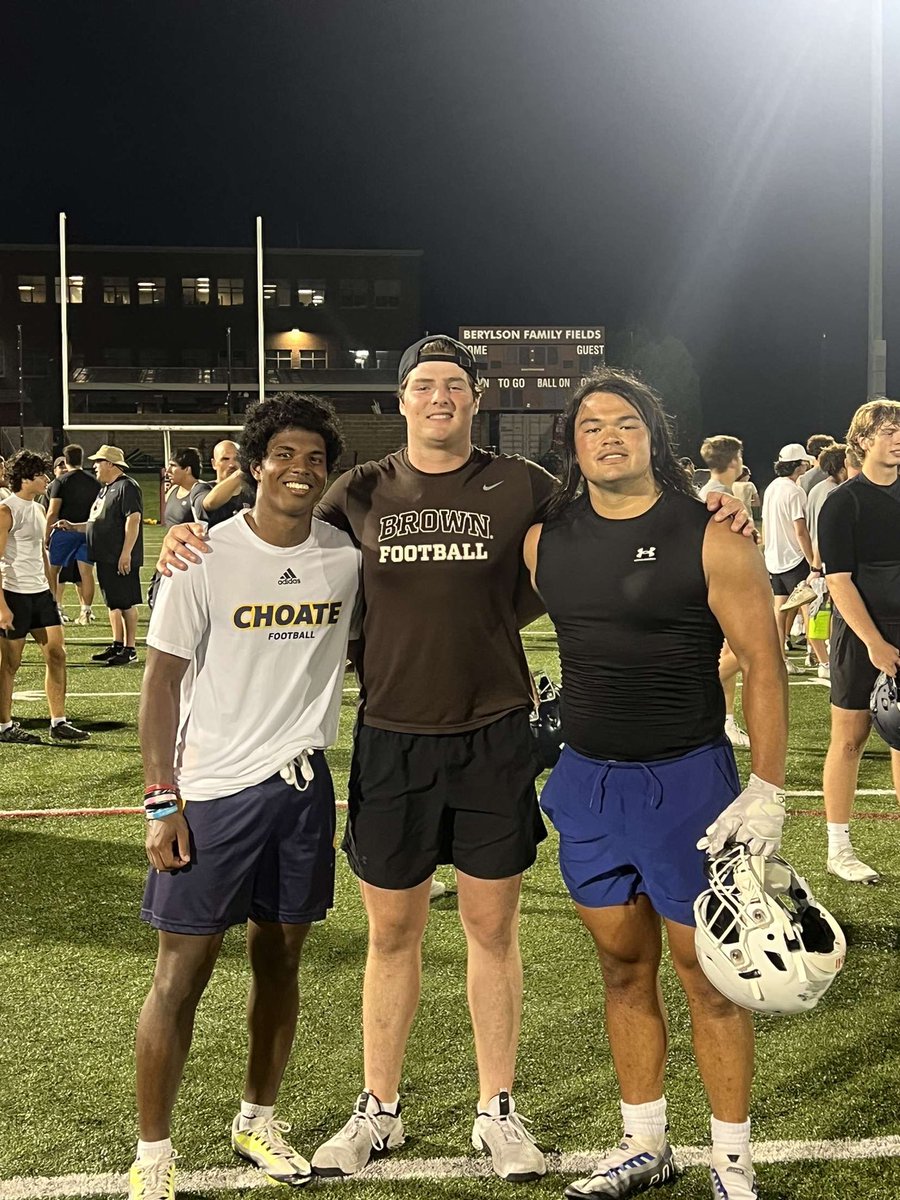 tariqelmammann's tweet photo. I had a great time learning and competing at Brown University camp last night. Thank you to all the coaches for the great experience and the hospitality! @CoachW_Edwards @coach_spinnato @CRHFootball https://t.co/pLwCnvD93K