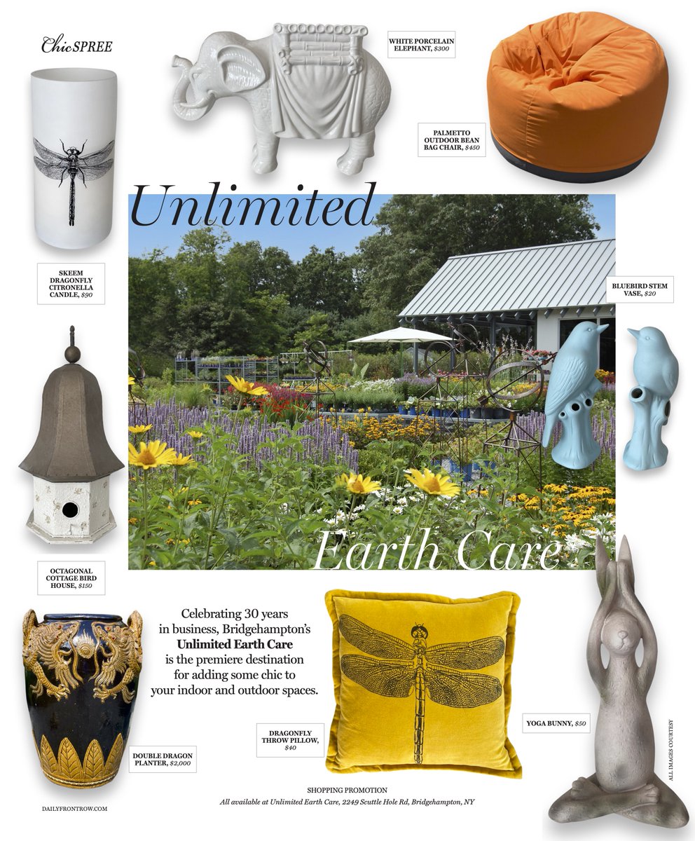 Check out Chic Spree to see latest feature on Unlimited Earth Care coupled with some of the newest products that are flying from the shelves at the Garden Market.

#FredericoAzevedo #HamptonsLandscapes #UnlimitedEarthCare #HamptonsGardens #HamptonsOutdoorLiving #LandscapeDesign