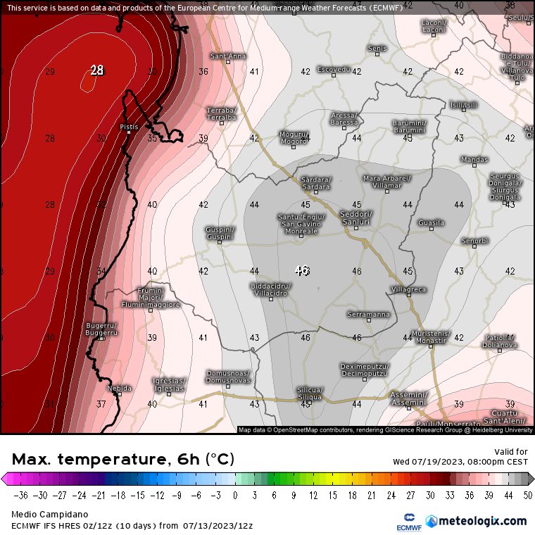 Carlow Weather on Twitter "Sardinia Italy could hit 46c next week😮"