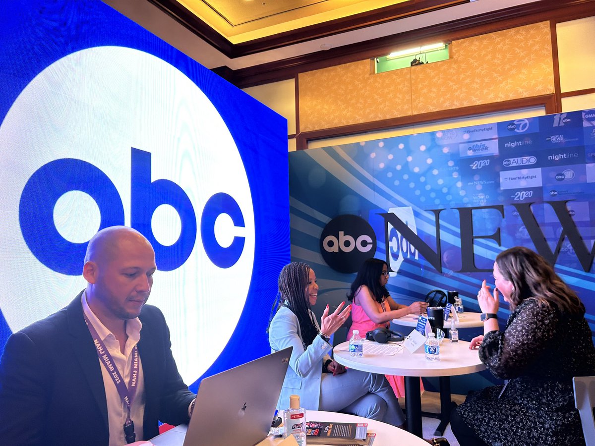 ABC News President Kim Godwin, and other leaders are in the #NAHJ2023 booth, speaking about exciting opportunities within our vast portfolio. Come by and say hello! 

#NAHJ #oneABCNews @disneycareers