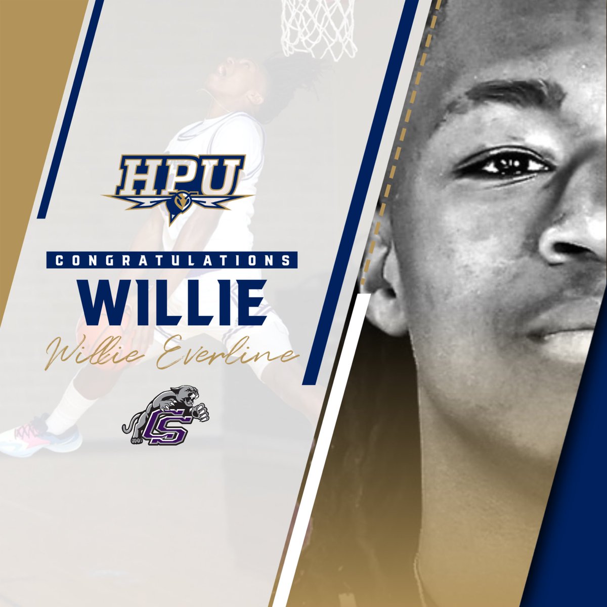 CSCougarHoops's tweet photo. 🚨Congrats to @EverlineWillie who will be continuing his academic and playing career at @HPUmbsk! #CougsInCollege #WTD https://t.co/uHlvUYvgsg