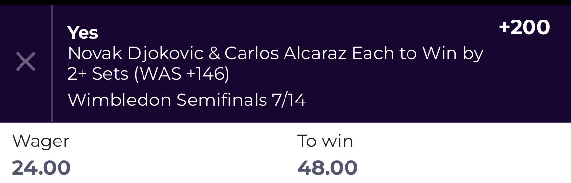 ValueBetsPA's tweet photo. Parx Tennis Boost:

EV: 8.53%
QK Suggests: 1.07u

I am betting my $24 max https://t.co/Cuy4j5OQ2h
