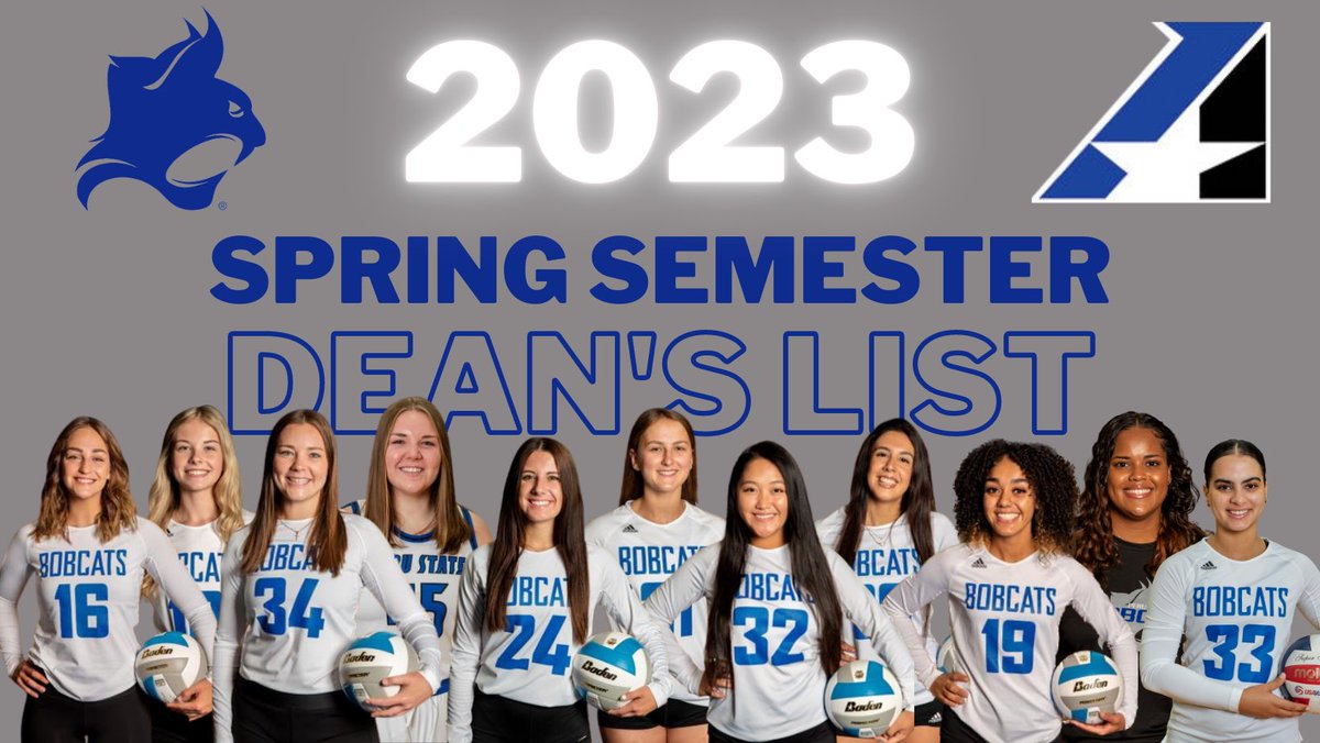 Congratulations to our ladies that were named to the President’s &amp; Dean’s Lists! We are so proud of how hard all 16 of you have worked! Keep up the good work!! 💙🐾🏐
#pscvball | #ClawsOut | #GoBobcats | #PeruState156