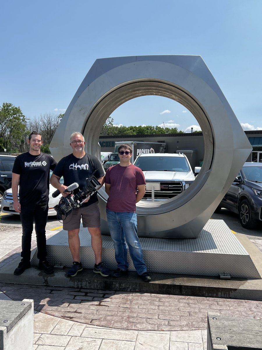 Our friends from NorthCoast Media Group stopped by to shoot b-roll for a <a href="/NEWmfg/">NEWmfg</a> project. The final video will feature local leaders, including our own <a href="/terryalbrecht/">Terry Albrecht</a>, giving advice to high school students. Thank you NorthCoast for all of your time today! #careeradvice