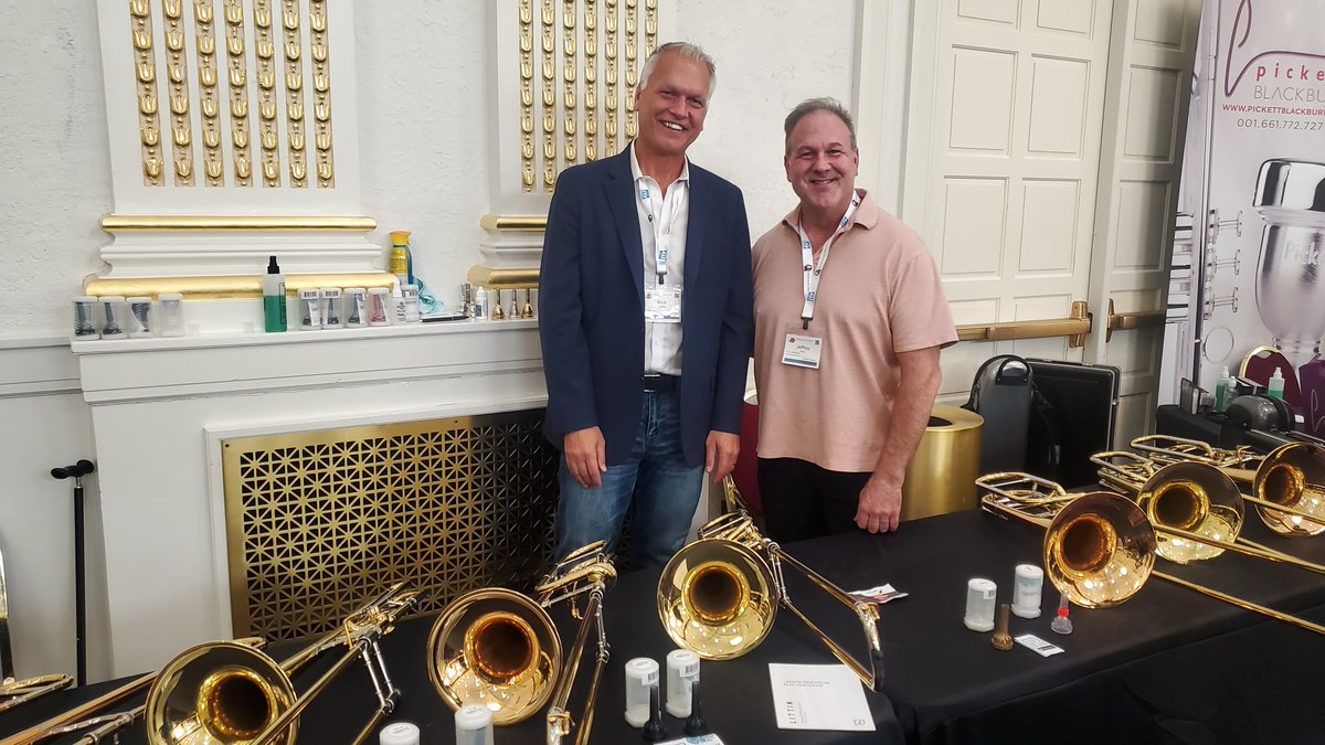 xobrass's tweet photo. We are at the International Trombone Festival this week with an excellent selection of XO trombones! #xobrass #itf2023 https://t.co/wHsgDifh9l