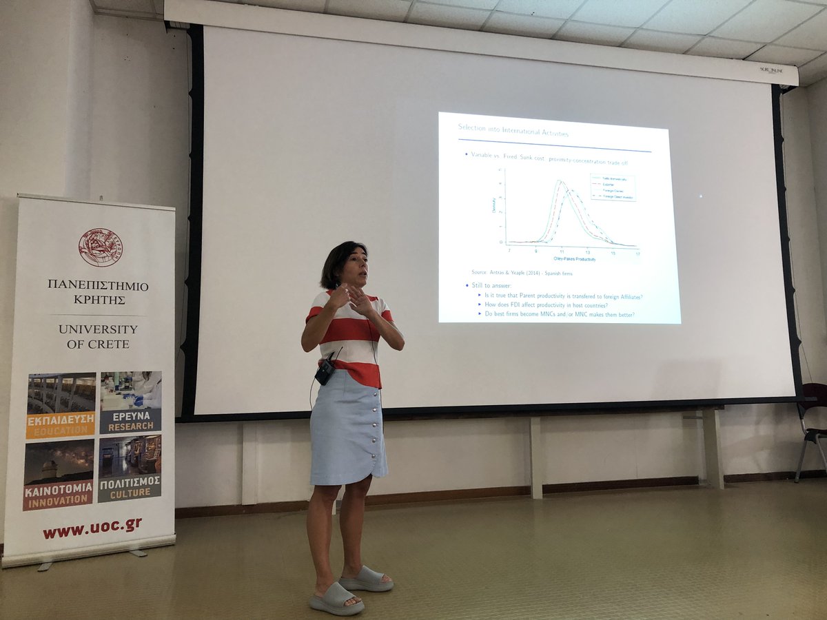 JIntlEcon's tweet photo. We are happy to share that the first #JIEsummerschool took place at the University of Crete on Jun 14-16. Over 90 students participated in the lectures by A. Costinot, J. Eaton, @LucaFornaro3, @skalemliozcan, E. Mendoza, and V. Rappoport. https://t.co/CXDk7RgrKM