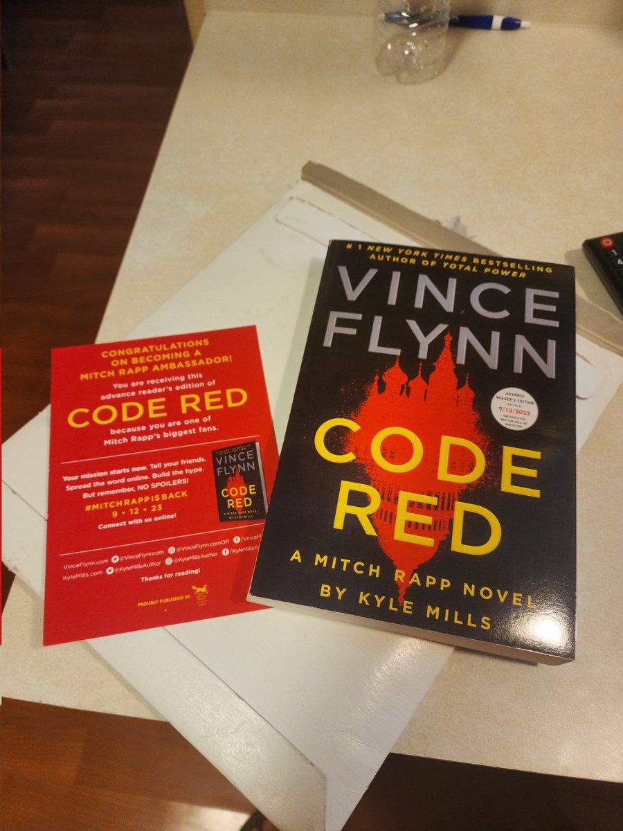 bryan_licsko's tweet photo. Mail day is the BEST DAY EVER!! Cannot WAIT to dig into this! Make sure to pre-order your copy before the release date of 9/12/23! #Mitchrappisback #codered @VinceFlynncom @KyleMillsAuthor https://t.co/RAxh8H6YWB