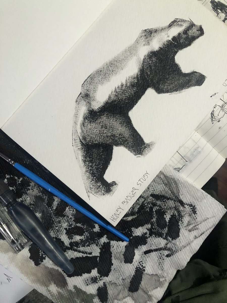 More sketchin #sketchart #badger #animals #ink