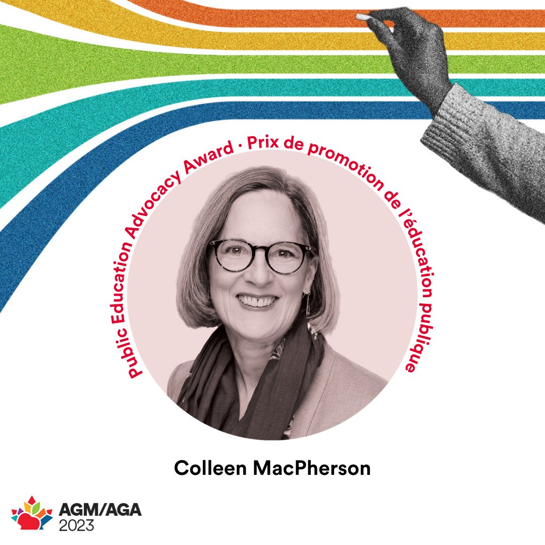 CTFFCE's tweet photo. Congratulations Colleen MacPherson for receiving the #CTFFCE Public Advocacy Education Award at the #AGM2023AGA 🎉
See more on Colleen⬇️
https://t.co/065dvJ7EY3
@WeAreJohnson @SaskTeachersFed @StoonPubSchools https://t.co/ElyI1JSTxz