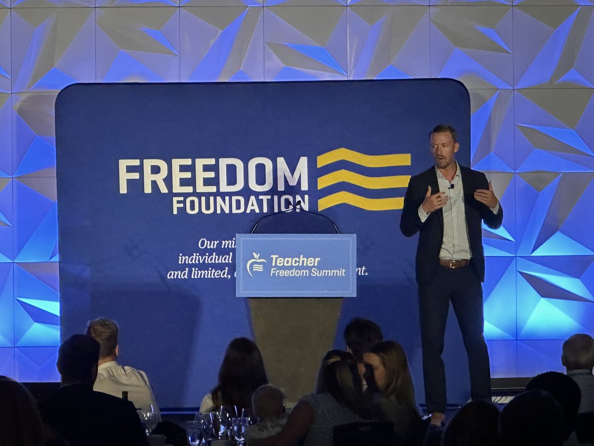 RyanWalters_'s tweet photo. Enjoyed speaking at the @FreedomFdtn and I reminded all of the teachers that @JoeBiden is following George Soros’ playbook...what is more accurate is he is following Satan’s playbook. https://t.co/quQRWA3BFi